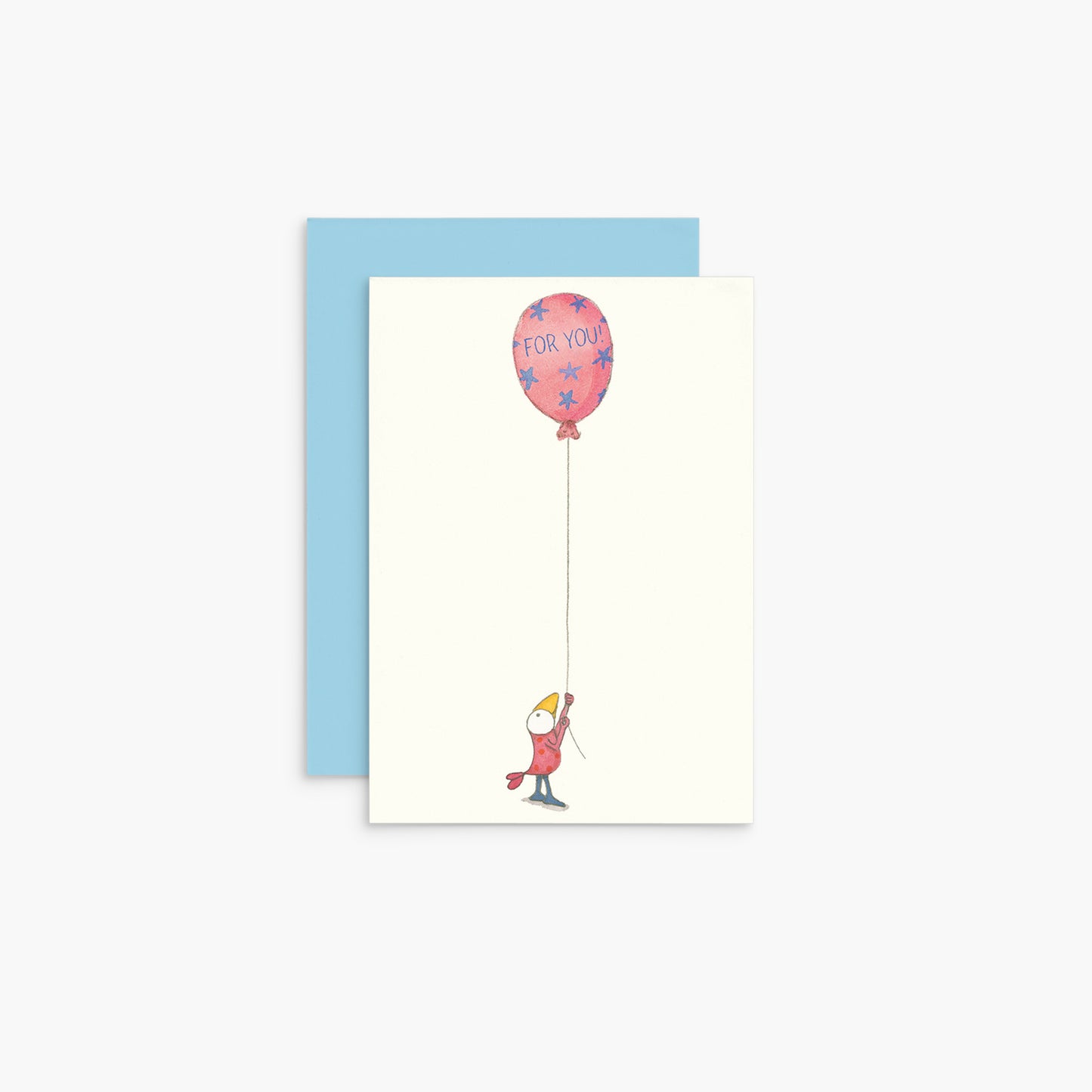 T343 - Bird With Balloon - Twigseeds Mini Gift Card