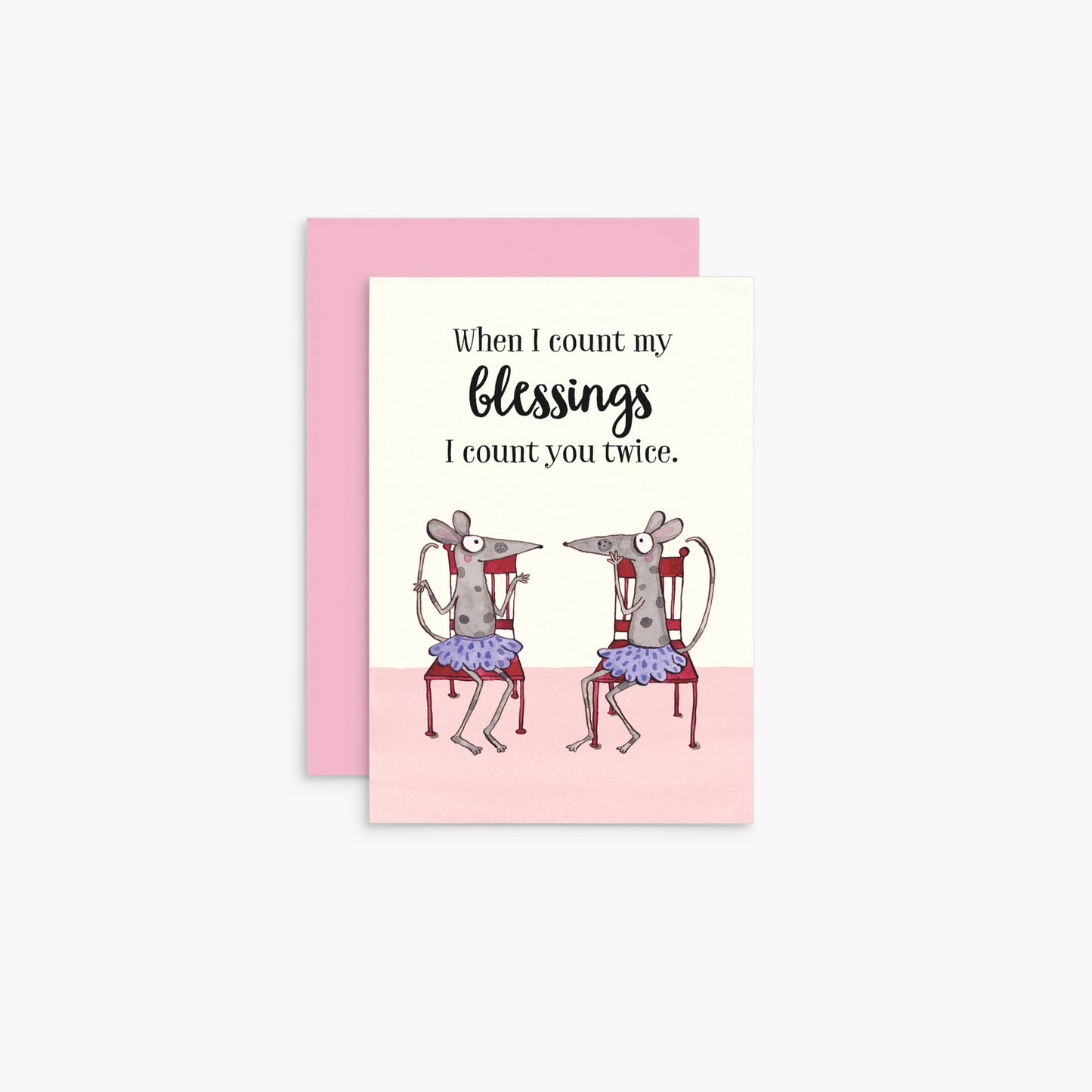 T356 - When I Count My Blessings - Twigseeds Mini Friendship Card