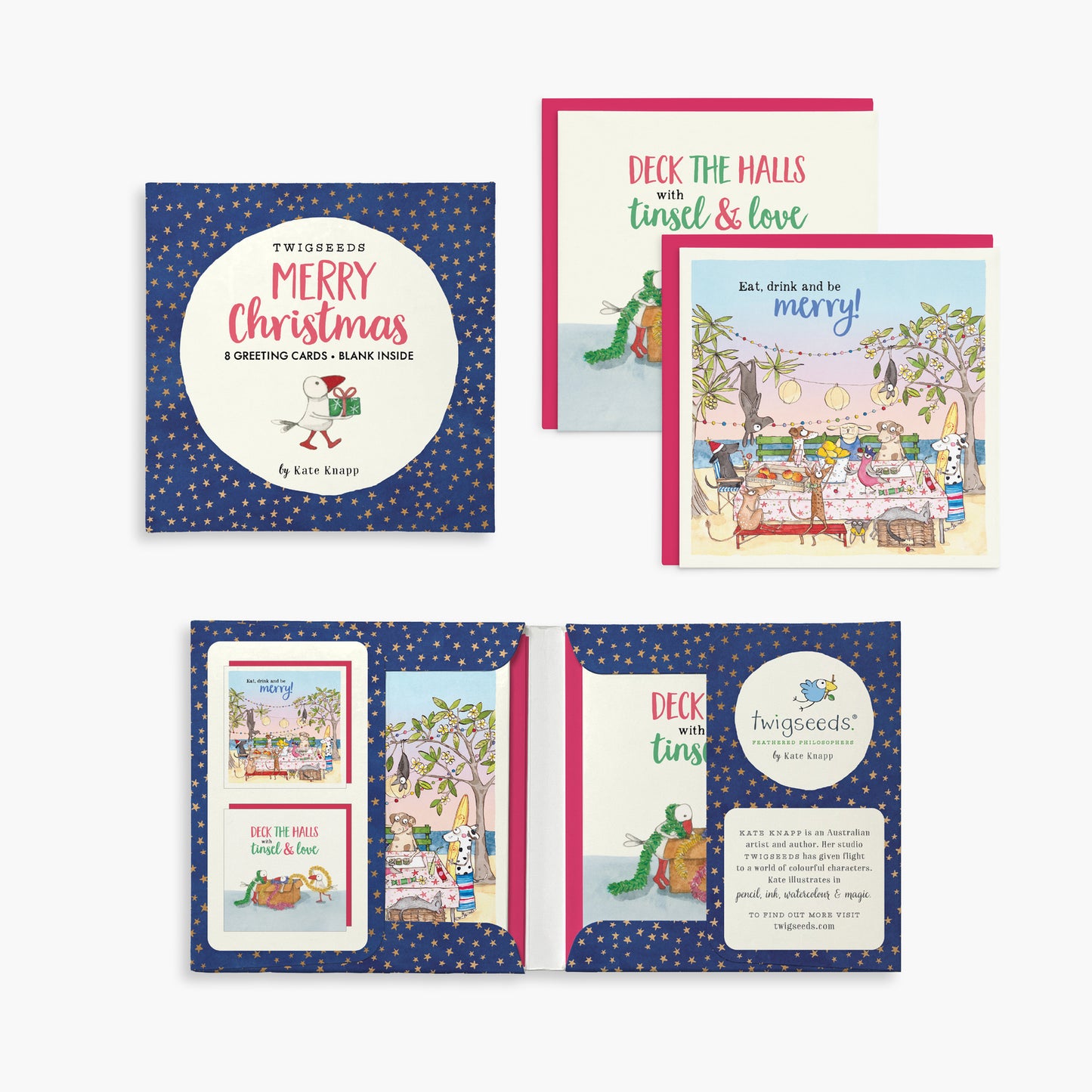 TCC001 - Twigseeds Merry Christmas Card Set