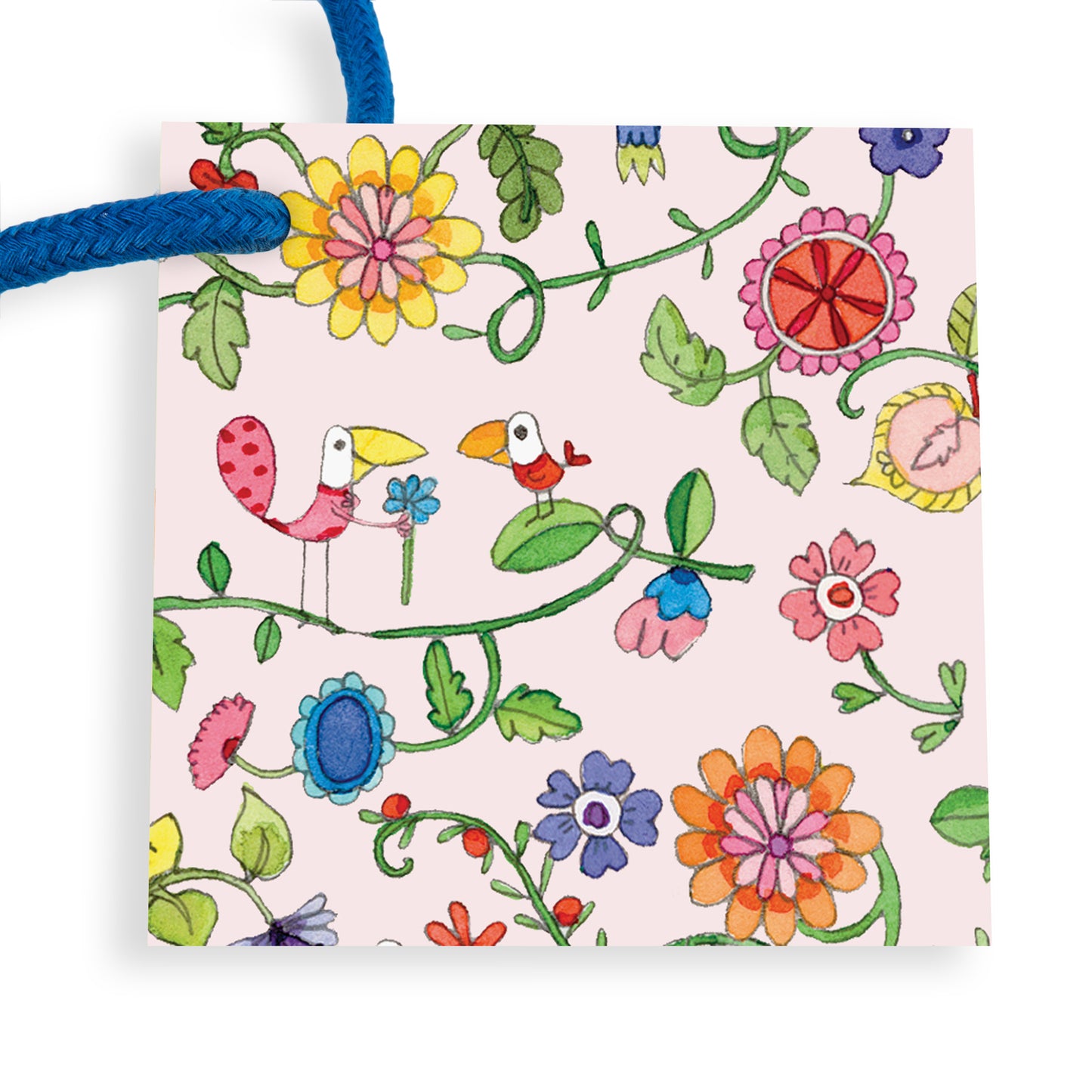 Twigseeds Gift Bag Large - Floral Birds