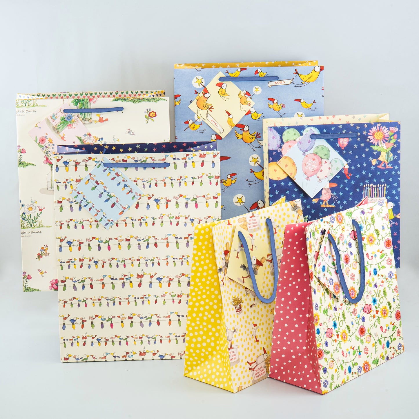 Twigseeds Gift Bag Large - Birds on Wire
