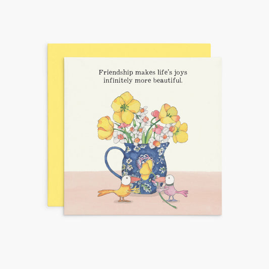 K379 - Friendship makes life's joys - Twigseeds Friendship Card