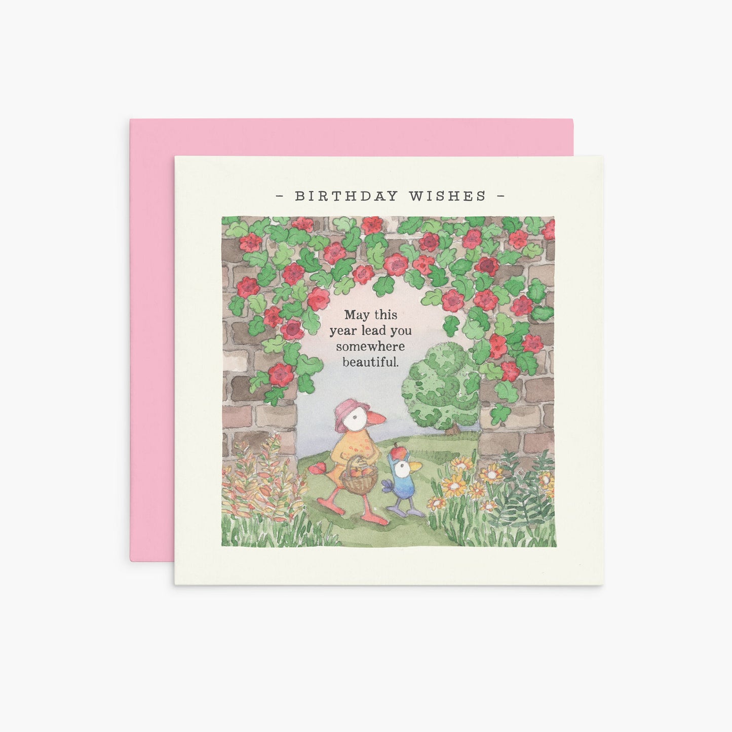 K387 - Birthday wishes. May this year lead you somewhere beautiful. - Twigseeds Birthday Card