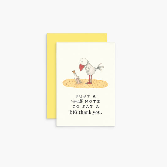 T326 - Just A Small Note - Twigseeds Mini Thank You Card