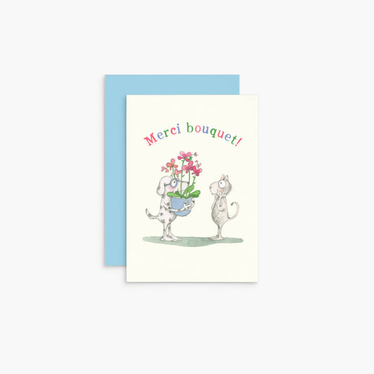 T364 - Merci Bouquet - Twigseeds Mini Thank You Card