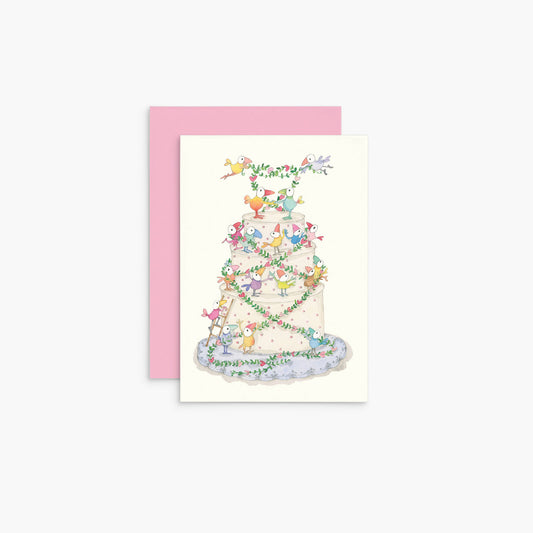 T372- Cake Illustration - Twigseeds Mini Celebration Card
