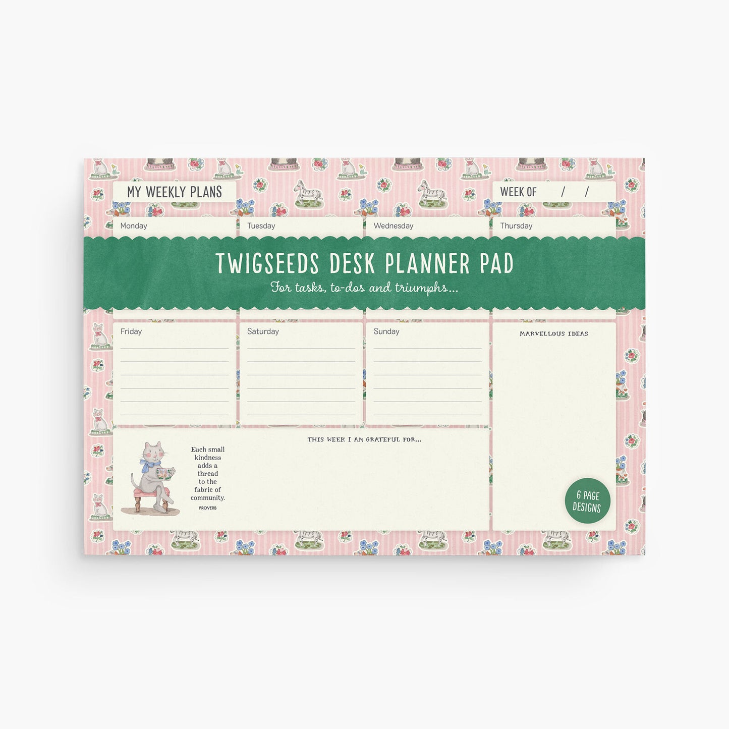 Twigseeds A4 Desk Planner - Lovely Life