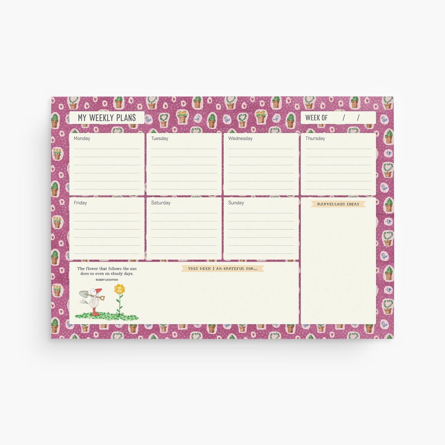 Twigseeds A4 Desk Planner - Lovely Life