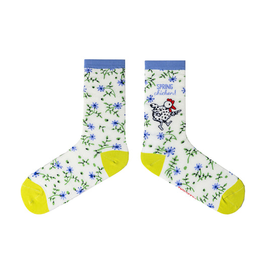 Twigseeds Adult Socks - Spring Chicken